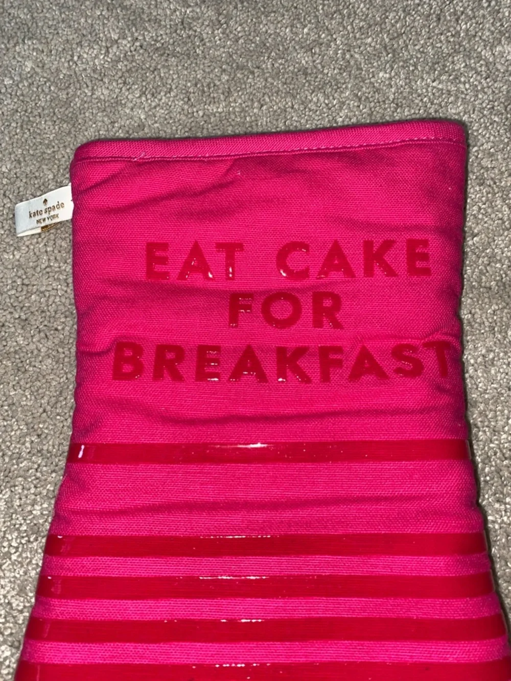 Kate Spade Eat Cake For‎ Breakfast Oven Mitt  Pink